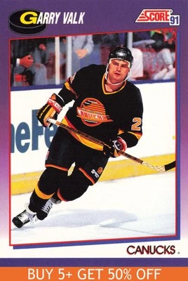 Garry Valk #195 1991-92 Score American Vancouver Canucks Hockey - Image 1 of 2