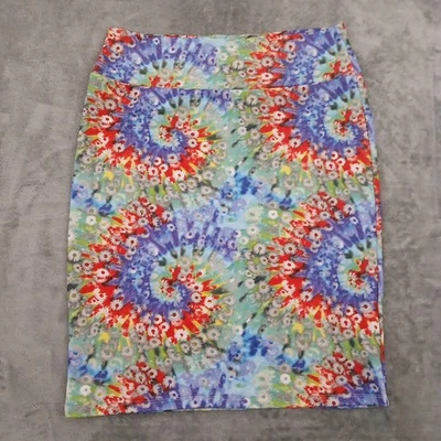 Falda LuLaRoe Cassie XL Multicolor Geométrica Hasta la Rodilla Pull On Lápiz Foto 1 de 4