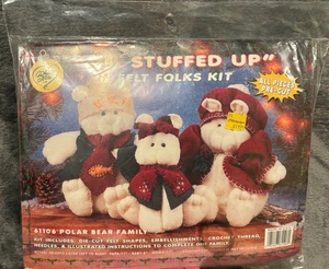 Raro kit folk famiglia orso polare tutto imbottito tutti i pezzi pretagliati 61106 - Foto 1 di 6