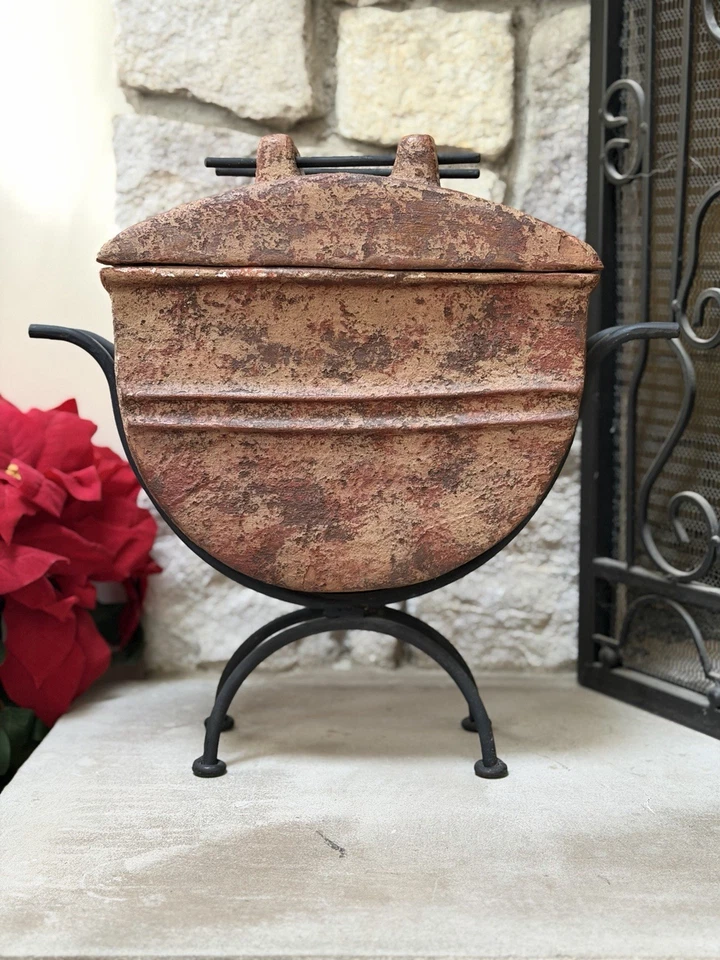 Antique terracotta Coal Scuttle - RARE - Original - Image 1 of 4