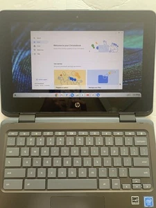 HP X360 11.6" Chromebook 2-in-1 TOUCHSCREEN ,4GB RAM, 32GB eMMC , *SEE PHOTOS* - Picture 1 of 9