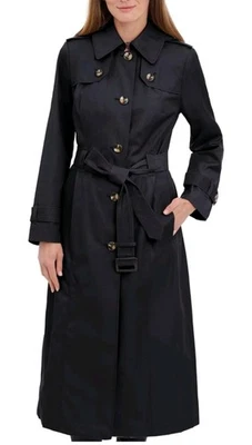 London Fog Women's Single Breasted Hooded Long Trench Coat Size Large NWT - Image 1 of 4