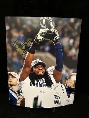 Richard Sherman Seattle Seahawks Signed 8x10 Photo JSA COA Future HOF - Image 1 of 4