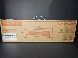 Bettgitter 19,5 Zoll 35,5 Zoll weißes Sicherheitsbettgitter - Bild 1 von 1