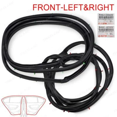 Set Front LH RH Door Rubber Seal Weatherstrip For Suzuki Vitara 2 Dr 1990 - 1995 - Изображение 1 из 4