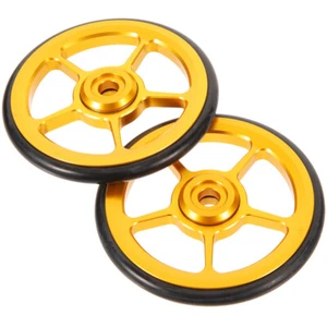 2 Pcs Einfache Push -Rad -Zubehör Robustes Faltrad Austauschbare Räder - Bild 1 von 12