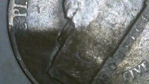 1948 P Nickel with annealing  error as shown. - Picture 1 of 3