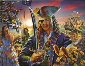 The Pirate Sword Ship Treasure 100 pc Bagged Boxless Jigsaw Puzzle - Picture 1 of 1