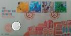 1998 European Union 50P Coin Notting Hill Stamp Cover Brilliant Uncirculated