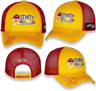 Sombrero ajustable Kyle Busch # 18 Nascar M & M'S patrocinador malla trasera para hombre Foto 1 de 4