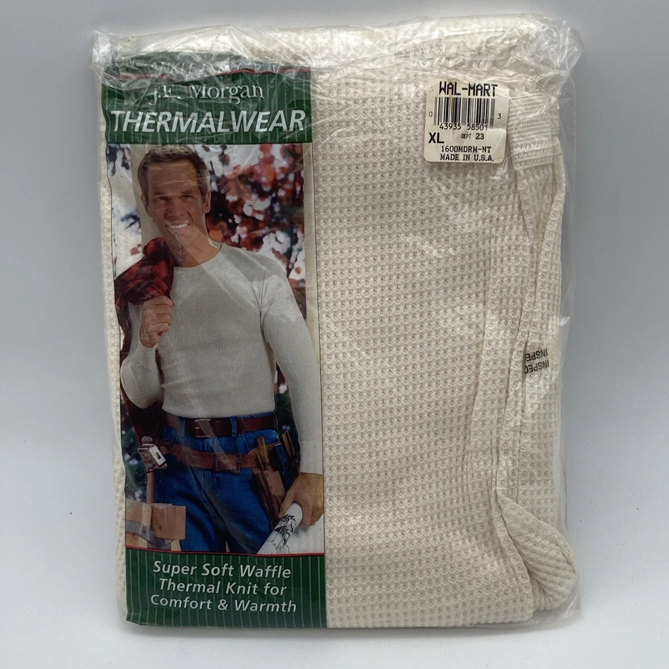 Vtg Old Stock Morgan Mens X-large XL Thermal Long Johns Pants Bottoms USA
