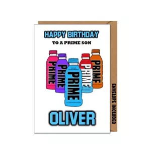 Tarjeta de cumpleaños de bebida principal personalizada bebida energética bebida hidratación bebida divertida DEZ - Imagen 1 de 1