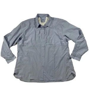 Camisa World Wide Sportsman para mujer Plus XXL azul ventilado nailon manga con lengüeta enrollable J2Y - Imagen 1 de 4
