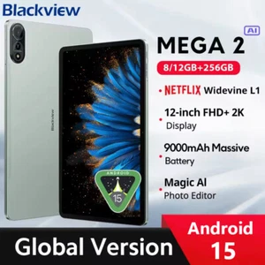 Blackview MEGA 2 4G Tablet 12'' 2K FHD+ 9000mAh Android 15 16MP Rear AI Camera - Picture 1 of 34