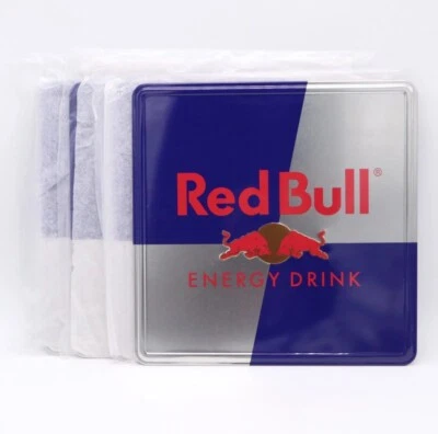 Red Bull Energy Drink Metal Store Display Advertising Double Sided Sign 10"x10" - Image 1 of 3