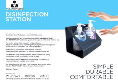 CLEANBUTLERS Desinfektionsmittel Wandhalter für verschieden Spender einfache Montage