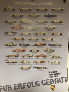 RARE!!!! AWESOME Porsche Poster Renneahagen Seit 1953 - Picture 1 of 6