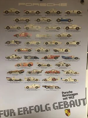 RARE!!!! AWESOME Porsche Poster Renneahagen Seit 1953  - Image 1 of 4