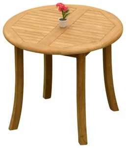 A-Grade Teak 3pc Dining 36" Round Table 2 Atnas Arm Chair Set Outdoor Patio - Picture 1 of 1