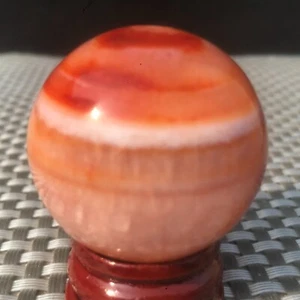 Bola de ágata cornalina roja natural 54G cuarzo cristal esfera calefacción E859 - Imagen 1 de 24