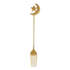 Eid Spoon Fork Star Moon Pendant Stainless Steel Dessert Spoons Teaspoon