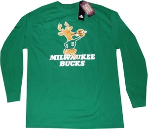 Milwaukee Bucks Throwback Hardwood Classics Adidas Langarmshirt Neu Etikett - Bild 1 von 3