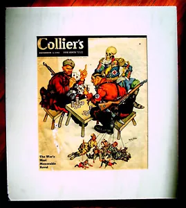 Arthur Szyk Einband auf Collier's Nov 1941 - mit mattem 16"x18" - WWII Hitler - Bild 1 von 1