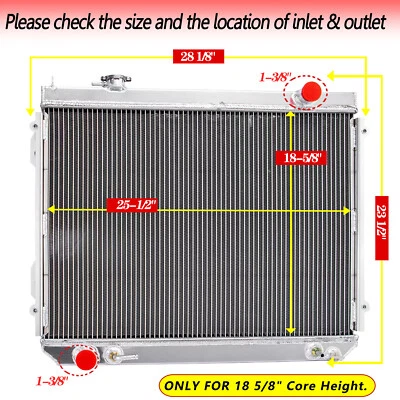 3-Row Aluminum Radiator FIT 1995-2001 99 02 03 04 Toyota Tacoma 2.7 L4 3.4 V6 AT - Image 1 of 4