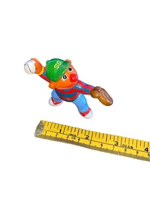 Vintage 80s Sesame Street Ernie Plays Catch Baseball Figurine Cake Topper 2.758D - Image 1 of 4