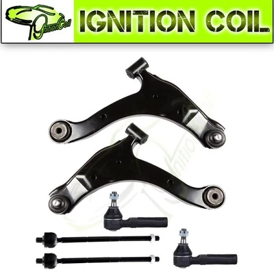 6PCS Front Lower Control Arms Inner Outer Tie Rods For 2000 2001 Plymouth Neon - Изображение 1 из 4