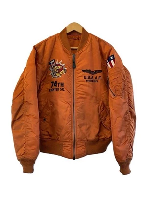 AVIREX Flight Jacket Men’s L Nylon Orange - Image 1 of 4