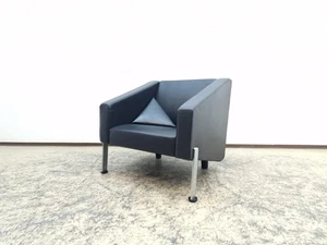 Fritz Hansen armchair, genuine leather chair, designer chair, black club... - Picture 1 of 12