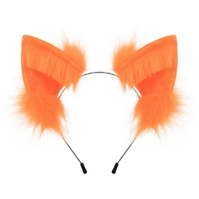 Halloween Anime Wolf Ears Headband Handmade Cosplay Costume Hair Accessory - Image 1 of 4
