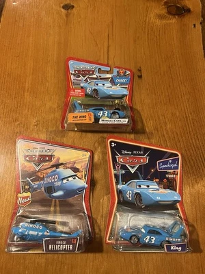 迪士尼皮克斯汽车 - 国王/迪诺可直升机 - 批量 3 件 - 追逐汽车 — 第 1/4 张图片