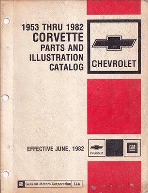 1963-1982 Corvette Master Parti Catalogo Illustrato Chevrolet Libro Manuale - Immagine 1 di 4