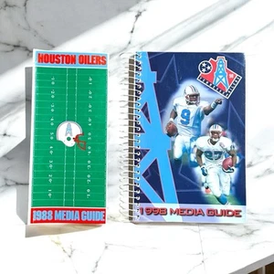 Lot of 2 Vintage HOUSTON OILERS NFL Media Guide Yearbook 1988, 1998 - Picture 1 of 5
