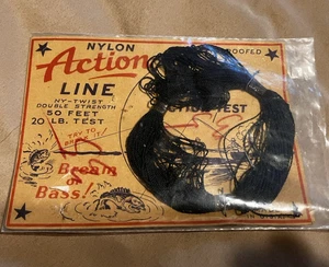 Vintage Nylon Action Line 50 ft.  in orig. package 1940's collectable Fishing - Bild 1 von 3