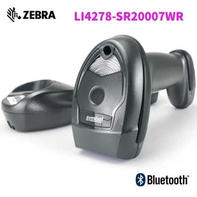 Zebra LI4278-SR20007WR Wireless Bluetooth Barcode Scanner with Cradle USB Cable - Image 1 of 4