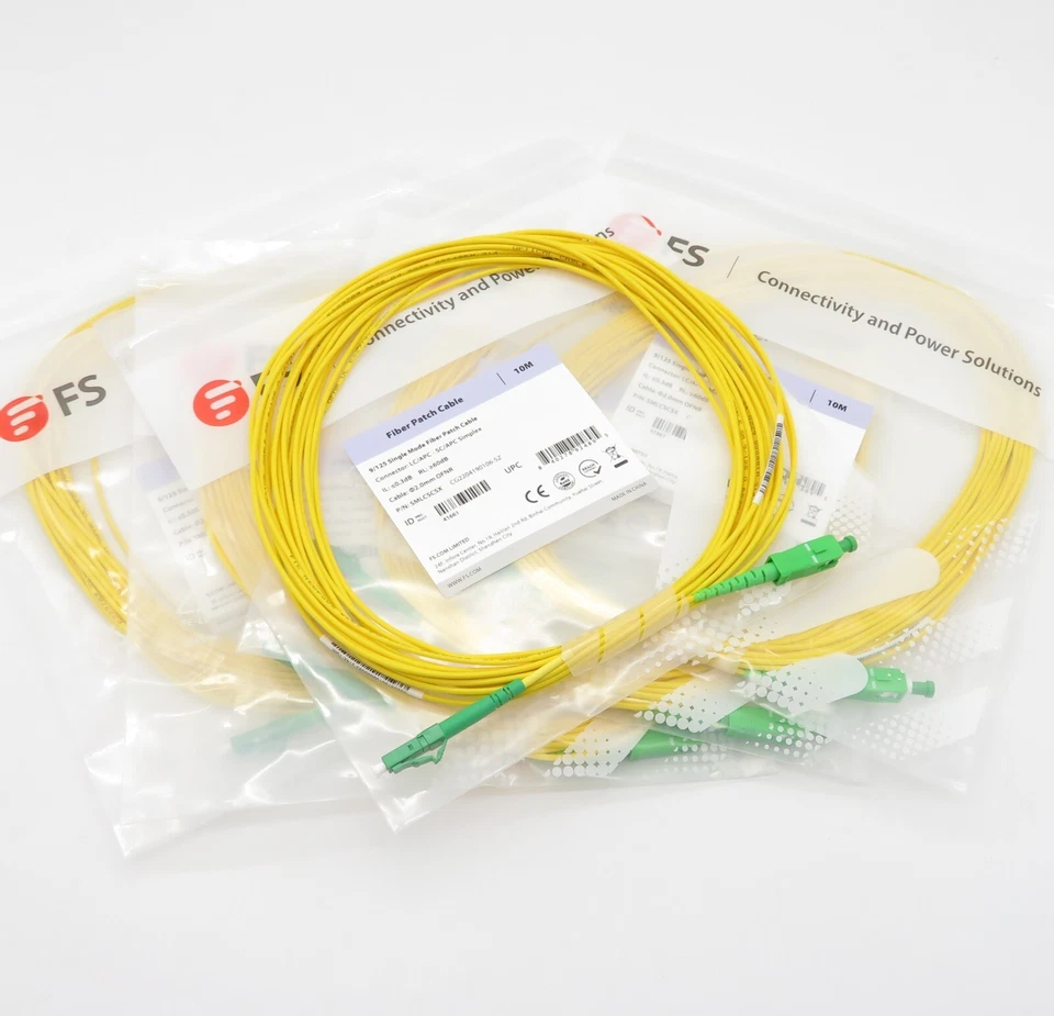 5x LWL-Patchkabel 9/125 OS2 Glasfaserkabel LC/APC-SC/APC Simplex Ø 2mm L 10m - Bild 1 von 4