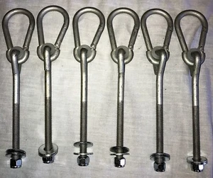 swing set, snap hook, bolt hanger, playset, swing, swing hanger, outdoor, 6"6pc - Picture 1 of 2