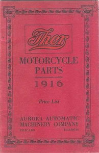 1916 THOR MOTORCYCLE PARTS BOOK IN .PDF FORMAT ON CD ANTIQUE REPRODUCTION - Picture 1 of 5
