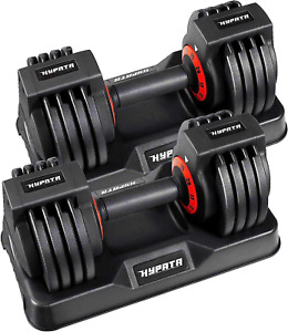 25/55 Lbs Pair Adjustable Dumbbell Set, Adjust Dumbbell Weight for Exercises Pai