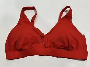 Women's Pique Tie Front Bikini Top - Kona Sol Red 24W - Picture 1 of 2