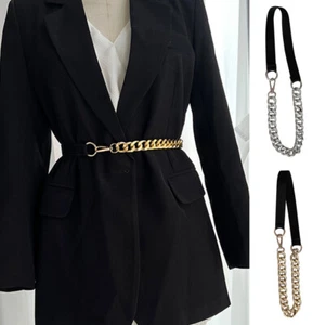 Women Waistband Metal Gold Silver Chain Trouser Dress Belts Boho Waist Strap ⇘ - Picture 1 of 20