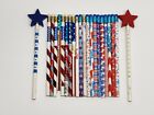 Vintage Pencil Lot United States America Patriot Pencils and Tops New Old Stock 