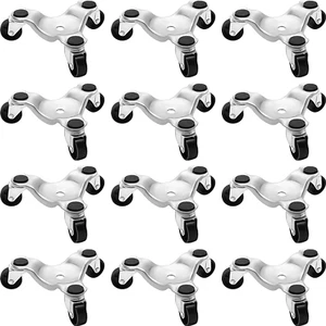 Timtin Set 12 Pezzi Carrello Movimento Mobili, 3 Ruote Acciaio Tri Dolly Resistente - Foto 1 di 12