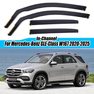 In-Channel For Mercedes-Benz GLE 350 450 580 2020-2025 Window Visors Rain Guards - Picture 1 of 8