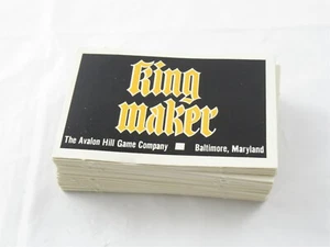 Vintage King Maker Avalon Hill Game Century 1976 replacement 90 Small black card - Picture 1 of 2