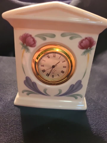 Lenox Poppies on Blue 4" Desk Clock Cover