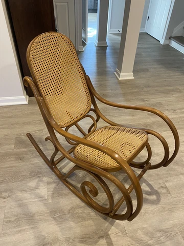 Thonet Bentwood Rocking Chair - Cane Back Chair -Great Vintage Condition Cover